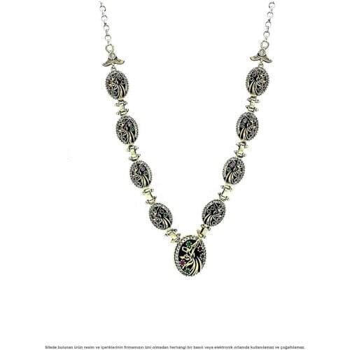 Silver Whirling Dervish Design Choker Necklace