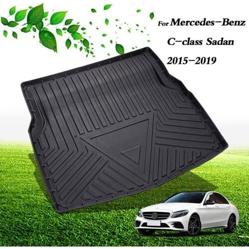 Boot Cargo Liner Floor Mat Rear Trunk Tray Fit for Mercedes-Benz C-class Saloon 2015-2019 Not Fit Estate