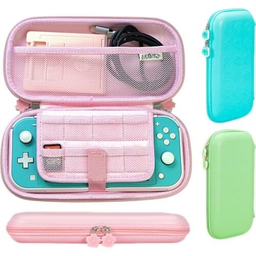 Portable Storage Bag for Nintendo Switch/Switch lite TPU Case for NS Console Joy Con Carry Case with Wrist Strap and Shoulder