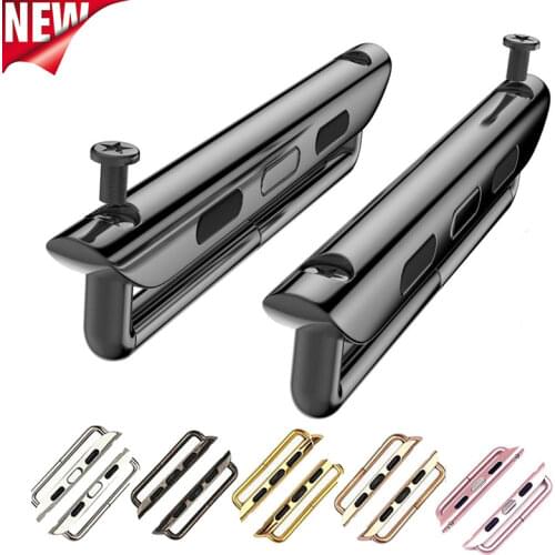 Adapter Connector For Apple Watch 6 5 4 3 2 1 Serious 38 42mm For Iwatch Band 6 5 4 44 40mm Seamless Aluminum Accessories 2 PCS