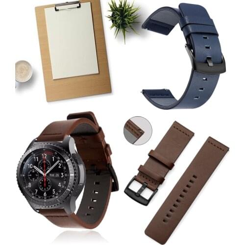 18 20 22mm Italy Oily Leather Watchband for Garmin Vivoactive 3 vivoactive 4/4S Sport Quick Release Watch Band Wrist Belt Strap