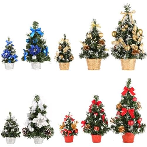 Christmas Tree 2021 Artificial 40cm Little Pine Decorations For Home Holiday Gifts Nordic New Year Souvenirs Products Ornaments