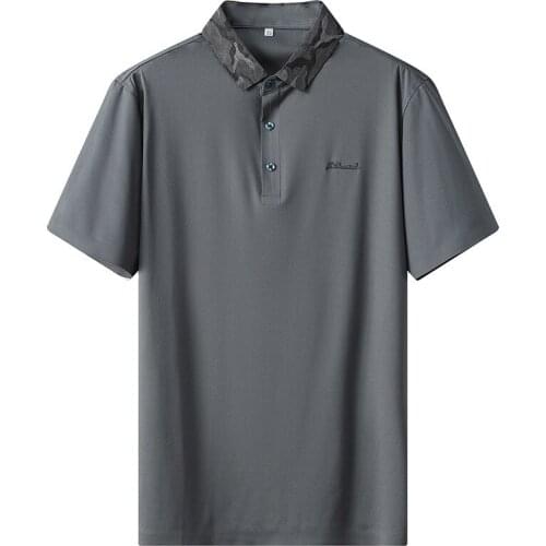 Mens polo shirts 2021 summer new Mens business casual short-sleeved polo shirt Oversize 5XL 6XL 7XL