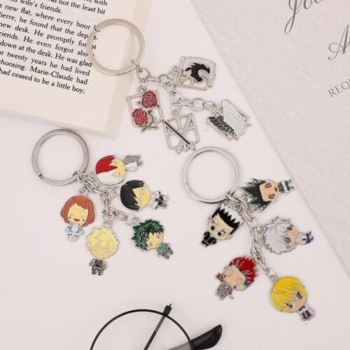 Anime Hero School Keychain Double-sided Acrylic Keychain Pendant Anime Accessories Cartoon Keyring