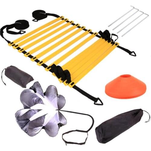 Speed Agility Training Set, Resistance Parachute Agility Ladder Speed Training Equipment for Soccer Football Baseball Basketball