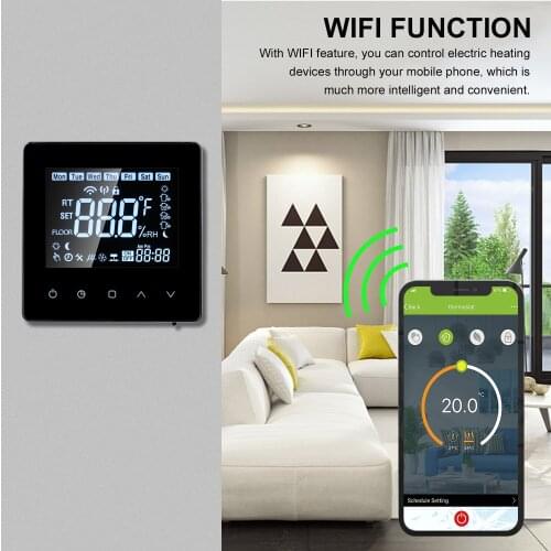 Smart Thermostat LCD Touch-screen Programmable Thermostat with Water Heating 3A Digital Temperature Controller for Home School