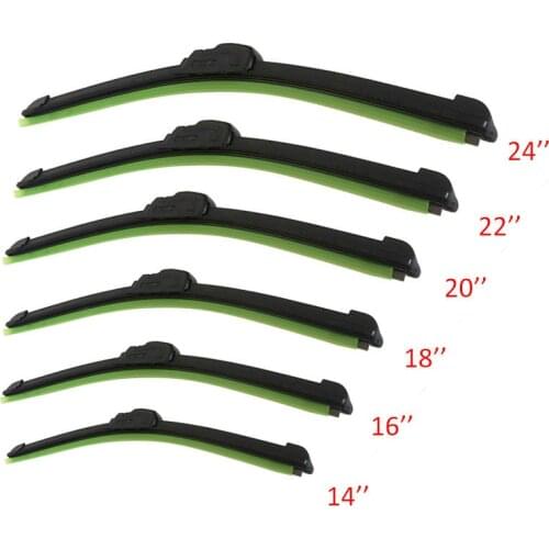 Universal U-type Soft windscreen wipers Frameless Bracketless Rubber Car Windshield Wiper Blade 14'' 16'' 18'' 20'' 22'' 24