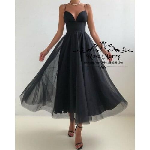 Gothic Black Short Prom Dresses 2021 A Line Plus Size Tea Length Cheap Graduation Teens Formal Celebrity Evening Party Gowns