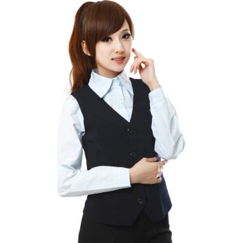 Spring Autumn Womens Clothing New Fashion OL Waistcoat Profession Ladies Work Vest Sleeveless Jacket Plus Size 3XL 4XL