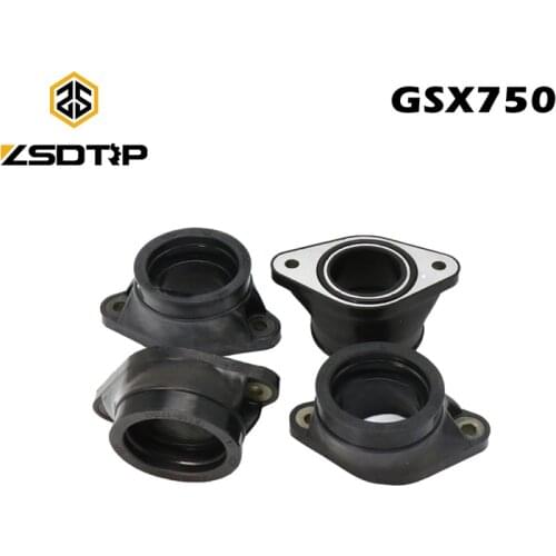 ZSDTRP 4Pcs/Set Motorcycle Carburetor Intake Manifold Adapter Boot Joint For SUZUKI GSX750F 1998-1990 GSX-R750 1989-1990 Racing