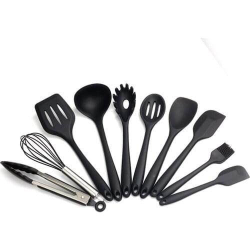2 Colors Non-Stick Heat Resistant Cookware Set 10 Sets Kitchen Silicone Cooking Tools Kitchen Utensil Set