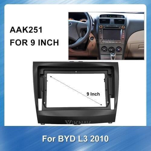 2 din Car radio Frame Fitting Adaptor Dash Trim Kits Panel For BYD L3 2010 Stereo Panel Dash Mount Trim DVD car accessories