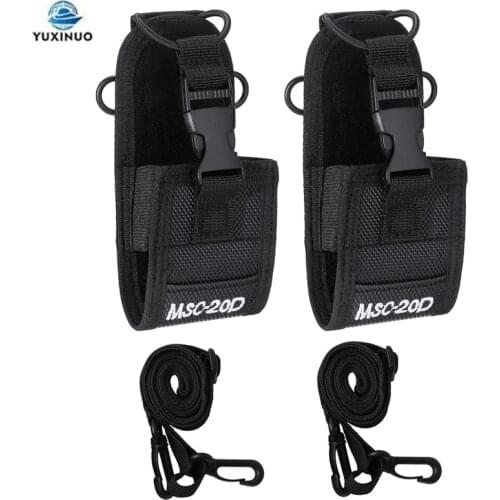 2PCS MSC-20D Walkie-Talkie Nylon Pouch Bag Holster Carry Cover Case for Kenwood BaoFeng UV-5R UV-9R Plus Motorola GP3188 Radio