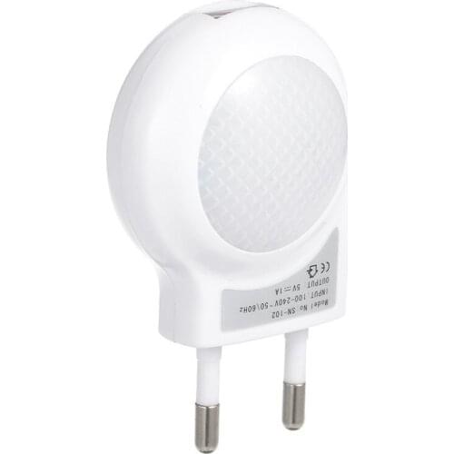 2pcs AC110-240V 0.7W Portable Plug-in USB Mini LED Snail Night Light Drop shipping