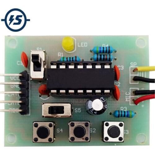 20S 20 Seconds DC 3-5V Voice Sound Recording Recorder Module Kit ISD1820P DIY Kits Precise Talking Music Audio Recordable