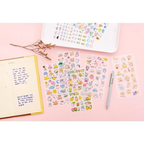 6pcs/lot Creative Cartoon Cute Pet Funny Series Sticker Decoration Sticker Diy Craft Album Stickers Scrapbooking Cute stationary