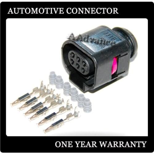 6 Way 1J0973713 LSU4.9 Electrical Connector With Pins and Rubber Seals