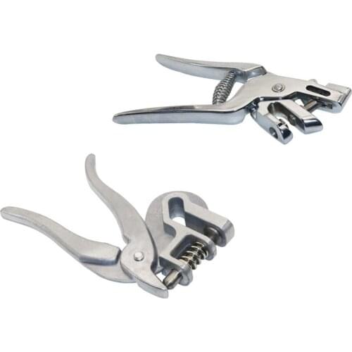 8mm/9mm Animal Ear Tags Hole Puncher Cow Sheep Pig Horse Cattle Stainless steel Ears logo Plier Animal Identification Tools 1Pc