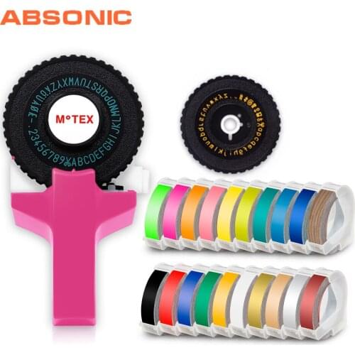 Absonic Compatible Dymo 3D Label Tapes Embossing Labels for Dymo Label Maker Printer Ribbon Labeling Machine Motex E101 Printer