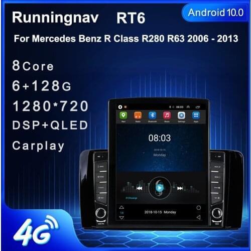 Android 10.1 For Mercedes Benz R Class W251 R280 R300 R320 R350 R63 2006 - 2013 Tesla Multimedia Stereo Car Player GPS Radio