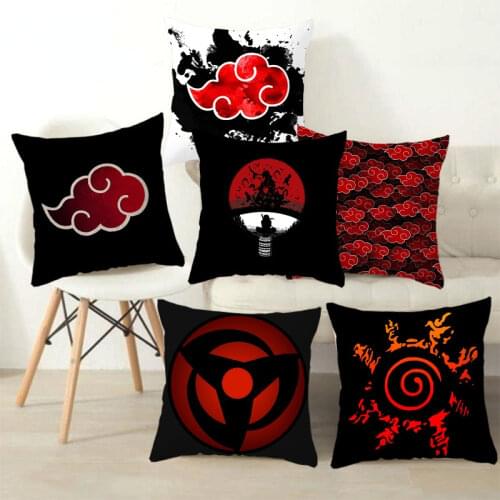 NARUTO linen sofa pillowcase cartoon sofa cushion decoration square pillowcase 45*45cm removable and washable