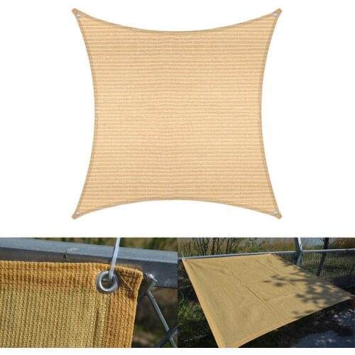 D-rings Sun Shade Sail Breathable UV Block Awning Fabric Patio Garden Backyard Carport UV-resistant Shelter Car Sunscreen Canopy