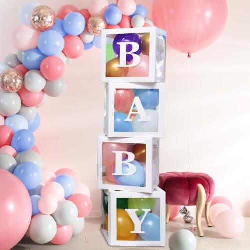 Birthday Party Balloon Decoration Girl and Boy Gender Reveal Backdrop Party 12inch Balloon Box Wedding Decor Baby Shower Supplie