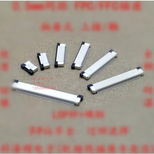 10PCS FFC FPC CABLE CONNECTOR SOCKET PITCH 0.5MM HIGH 2MM Drawer top Contact Type SOCKETS 4P 6P 8P 10P 12P 16P 20P 30P 40P