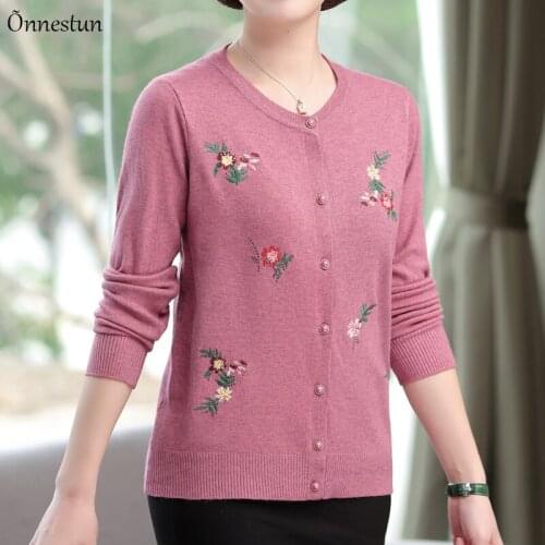 Cardigans Sweater Women Autumn Single-breasted Sweater Tops Women Korean Fashion Outerwear Knitwear Embroidery Female Cardigan