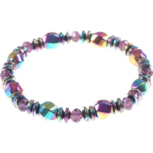 Crystal Healing Bangle Magnetic Bracelet For Women Slimming Product Magnetic Hematite Health Multicolor Slimming