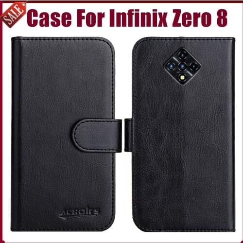 Hot! Infinix Zero 8 Case 6.85" Fashion 6 Colors Flip Soft Leather Wallet Protective Cover For Infinix Zero 8 Case Phone Bag