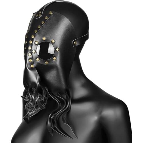 Cthulhu Octopus Devil Punk Cosplay Face Mask Steampunk Leather Unisex Halloween Masks Props