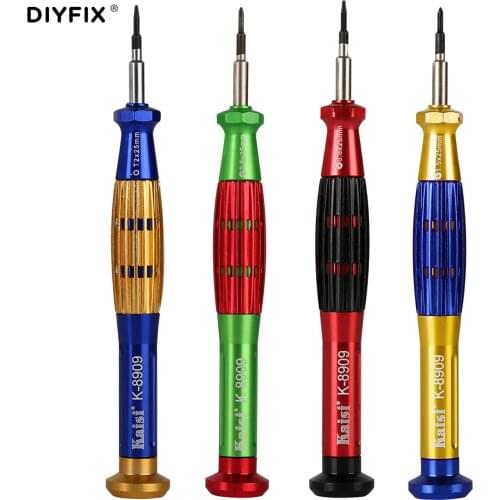 Kaisi K-8909 Magnetic Anti-slip Screwdriver Set For iPhone Huawei Phone Repair Opening Tools T2 Y0.6 Philiph0.5 Torx0.8 Screw
