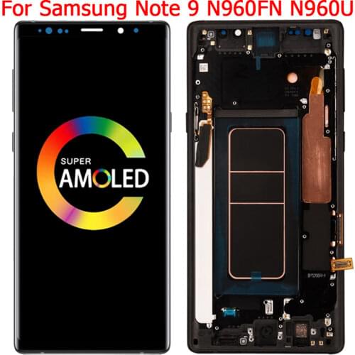 Original For Samsung Galaxy Note 9 Display With Frame SM Note9 N960F/DS N960A N960F LCD Touch Screen Digitizer Panel Parts