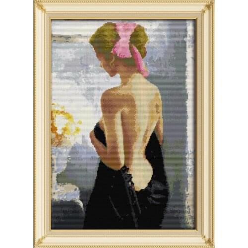 Character Landscape Printing Cross Stitch Kit Pattern Traditional Embroidery 11CT14CT Craft Needlework Home Decoration Painting