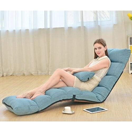 Adjustable Portable Leisure ChairLazy Sofa Foldable, Removable and Washable Sofa Lounge Chair Single Lunch Break Bed Simple