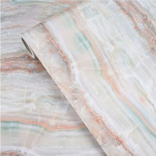 Self Adhesive Vinyl Marble Granite Look Contact Paper Wallpaper Kitchen CounterTop Backsplash Table Waterproof Removable