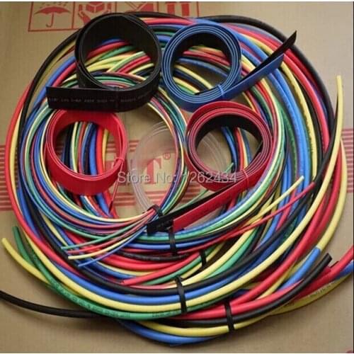 14MM Heat shrinkable tube heat shrink tubing Insulation casing 50m(black 10M red 10M huang 10M blue 10M green 10M)