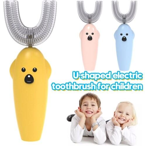 Smart 360 Degress U Sonic Electric Toothbrush Silicone Automatic Ultrasonic Tooth Brush Blue Light Teeth Brush