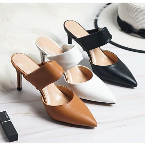 Size 33-42 Leather High Heels Women 2021 Spring and Autumn New Ladies Shoes Fashion Pointed Stiletto Shoes Women