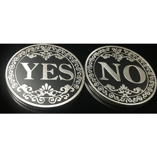 1pc YES or No Decision Coin Embossment Commemorative Coin Game Party Souvenir Gift