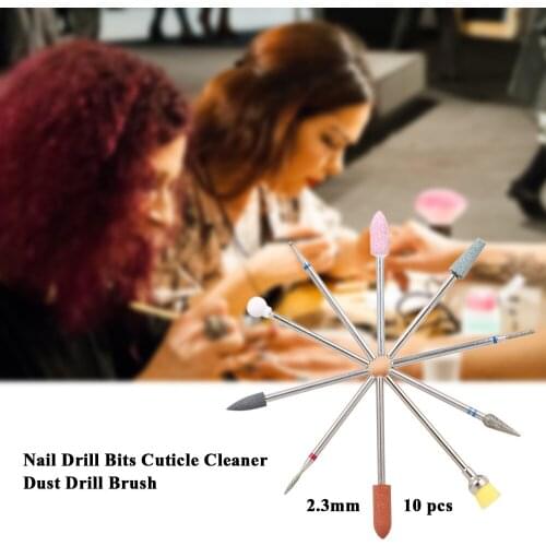 10pcs Diamond Nail Drill Bit Nano Coated Carbide Tungsten steel Nail Drill Bit Gel Remove Polishing Nails Art & Tools Cheapest