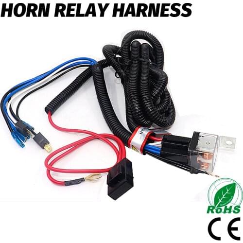 12/24V 40A Electric Horn Relay Wiring Harness Kit For Grille Mount Blast Tone Horns Car