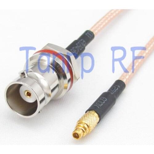 6in MMCX male to mini BNC female nut bulkhead RF adapter connector 15CM Pigtail coaxial jumper cable RG316 extension cord