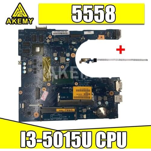 AKemy NEW CN-0C65T5 C65T5 FOR Dell INSPIRON 5458 5558 5758 Laptop Motherboard AAL10 LA-B843P I3-5015U mainboard