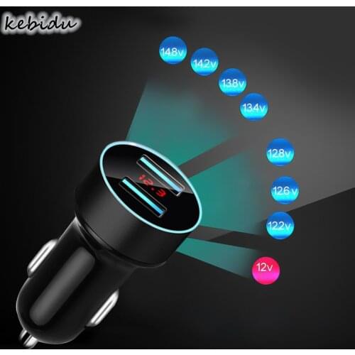 Dropship 3.4A Dual USB Car Charger Digital LCD Display 5V For IPhone Xiaomi Samsung Fast Charging Cigarette Socket Lighter Newly