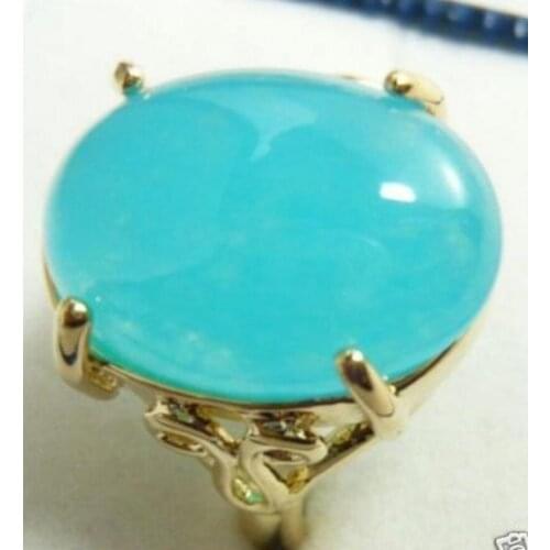 Free Shipping fine light blue jade bead ring(#6,7,8,9,)