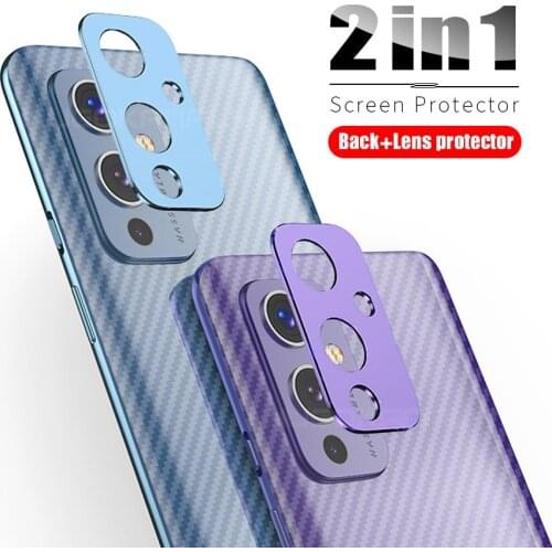 Camera Lens Metal Ring Case for Oneplus 9 Pro Back Camera Screen Protector Cover + Back Film