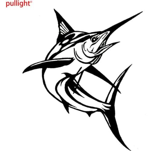 14*16.5CM Marlin Fish Car Styling Decorative Stickers Fashion Classic Animal Window Decals
