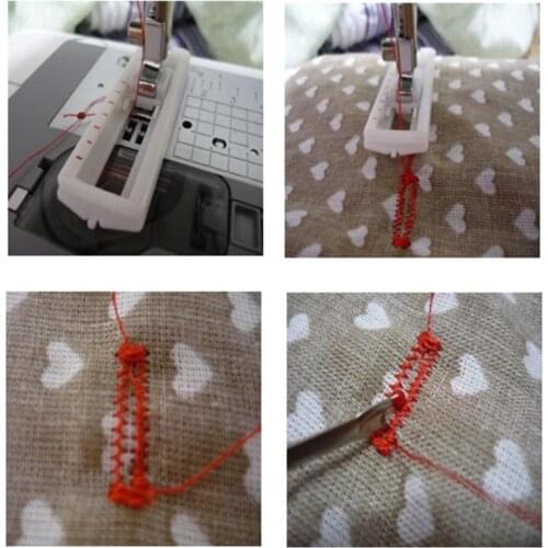 Domestic Sewing Machine Parts Presser Foot Buttonhole Foot Snap Plastic Edge Joining Presser Foot Parts Sewing Tools Accessories